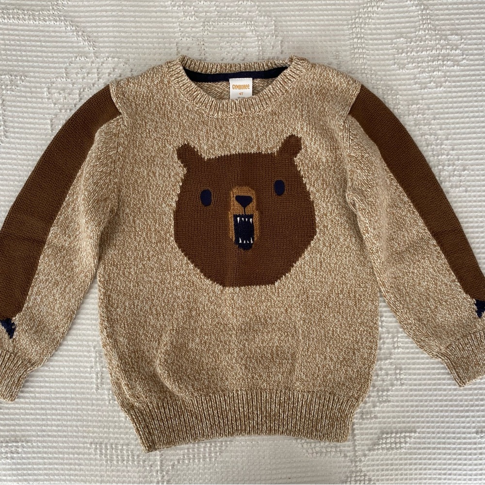 Gymboree Boys Knit Bear Sweater
